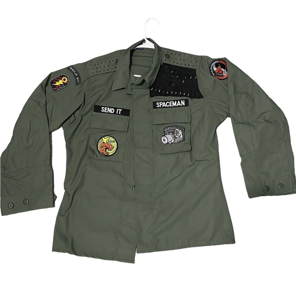 Custom made Proper Space force themed battle jacket 65% polyester 35%  cotton